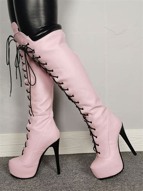 women's knee high heels